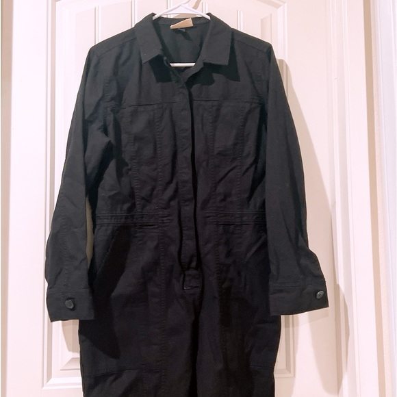 NWOT Universal Thread Women's Black Long Sleeve Button-Front Coveralls Size 10 - Picture 7 of 9